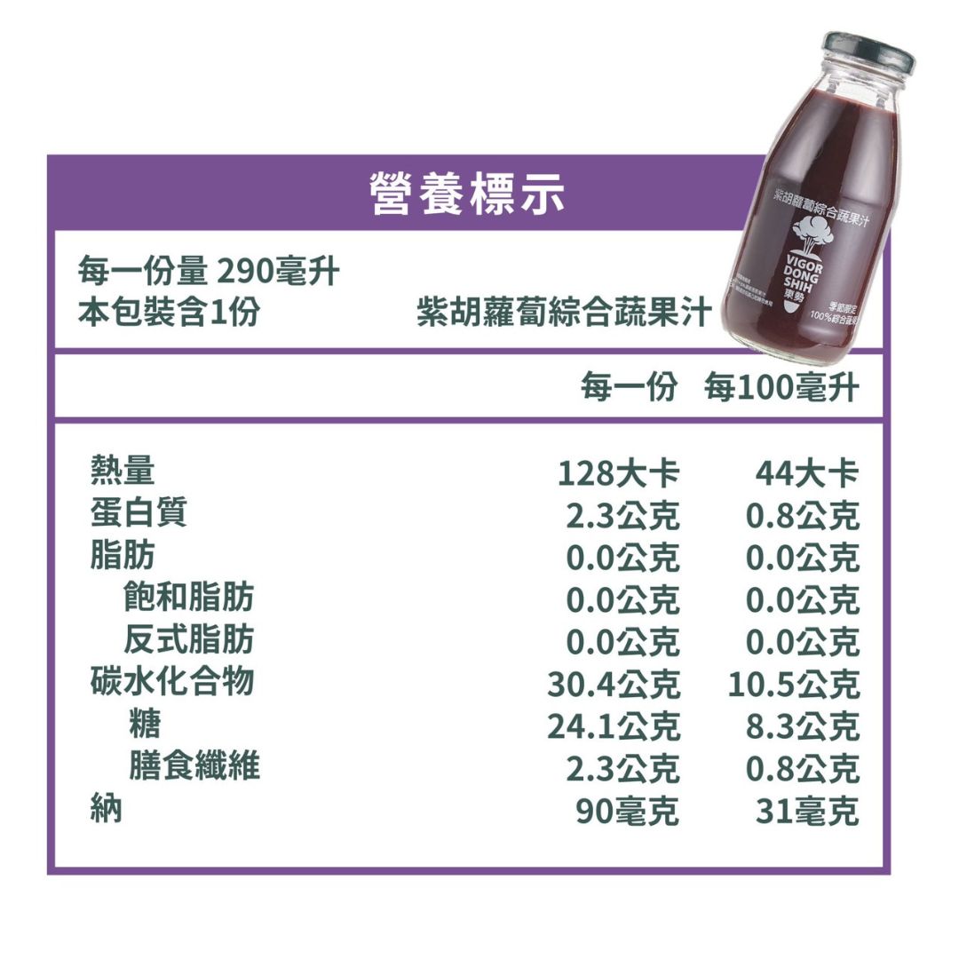 【VDS】紫胡蘿蔔綜合蔬果汁 圖 3